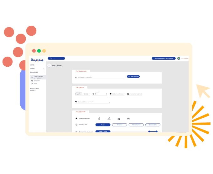 Shopopop delivery creation