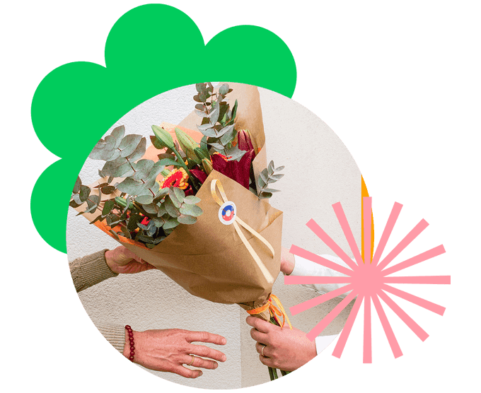 Livraison d'un bouquet de fleurs avec Shopopop